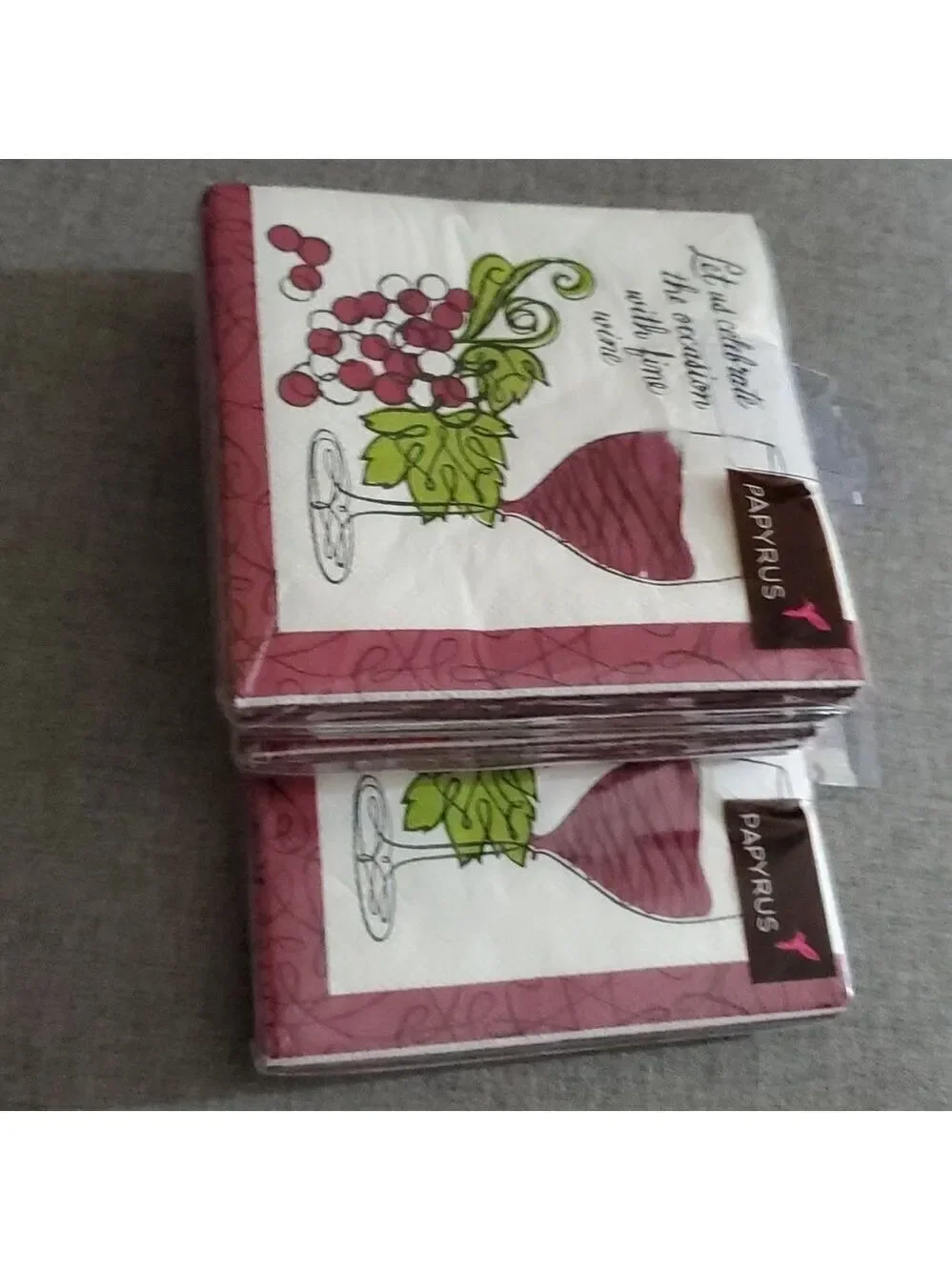 80 Papyrus beverage‎ napkins 4 packs of 20 each = 80